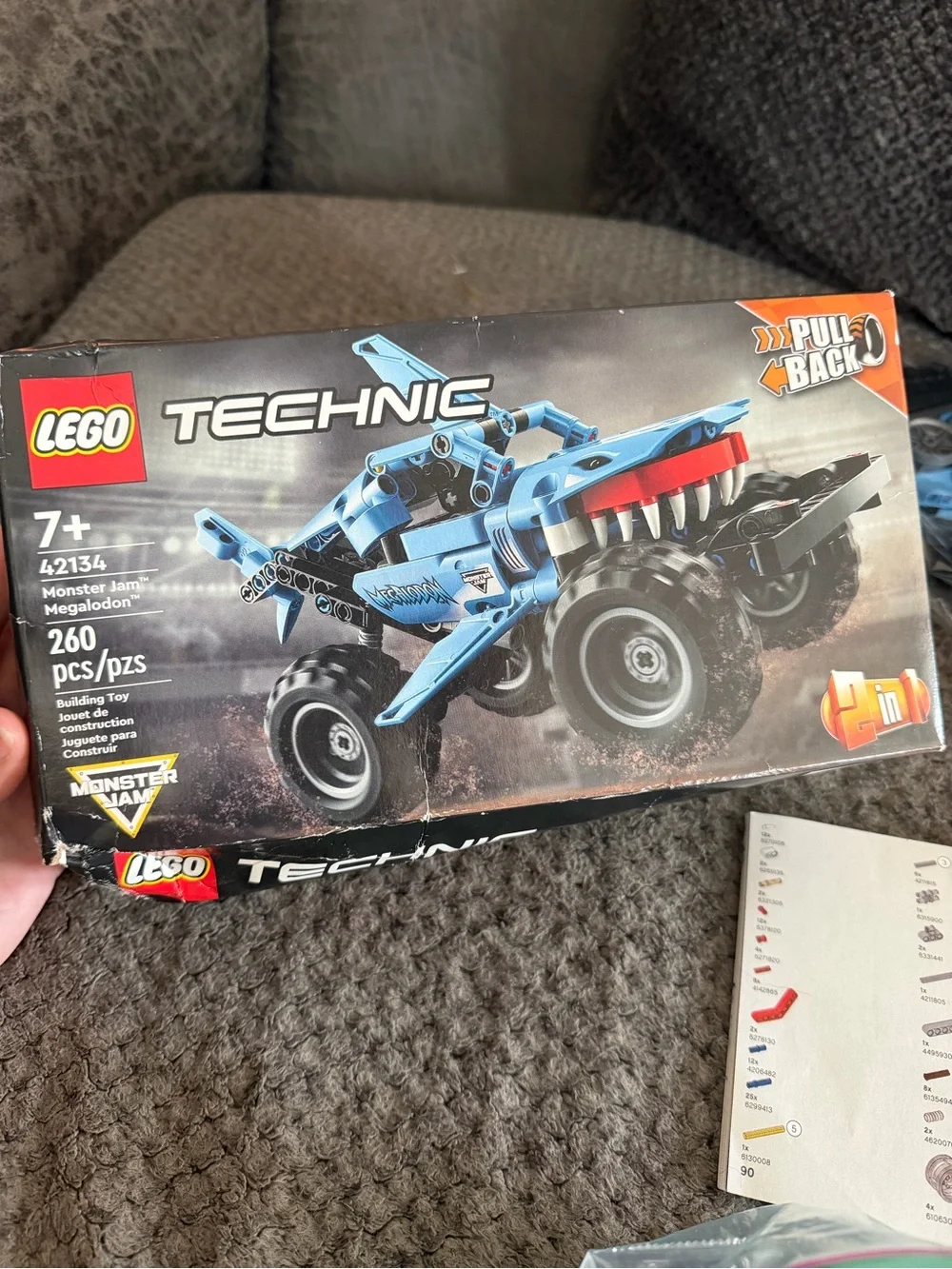 LEGO Technic Blue Monster Jam Megalodon Pull-Back Truck